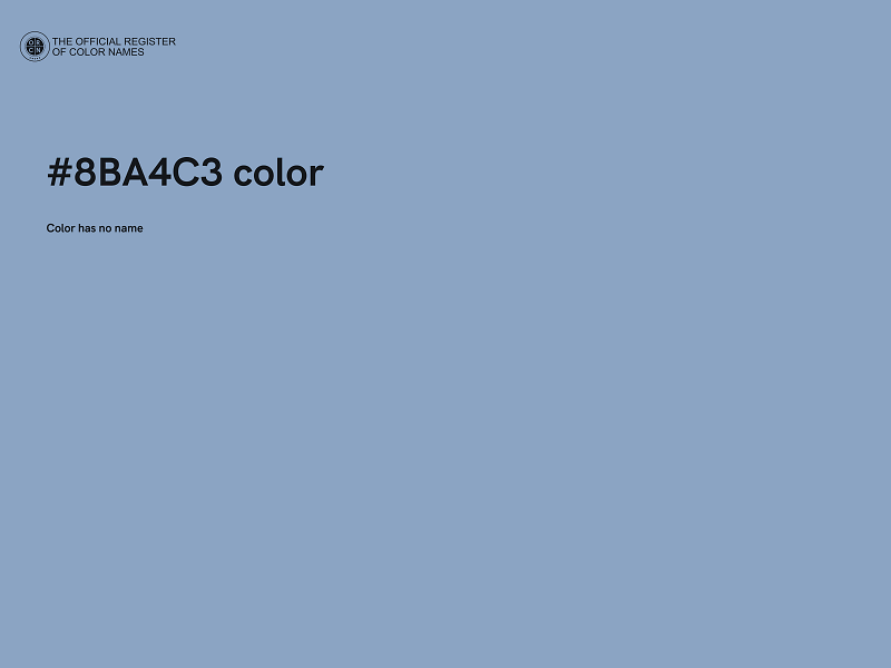 #8BA4C3 color image