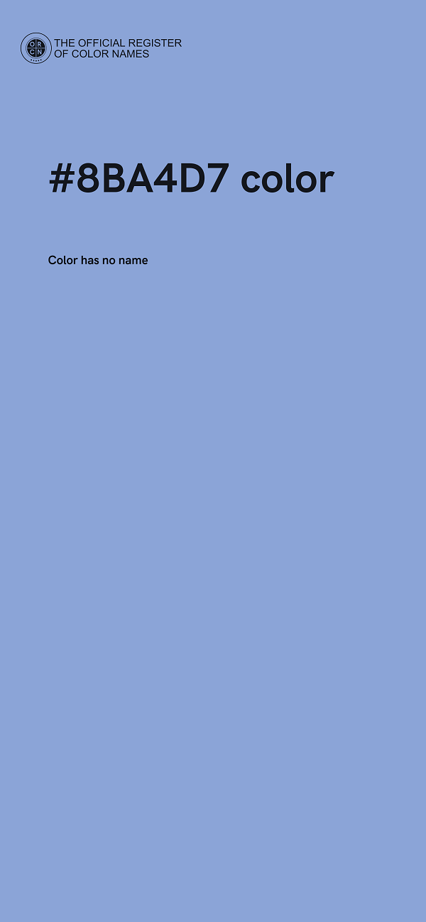 #8BA4D7 color image