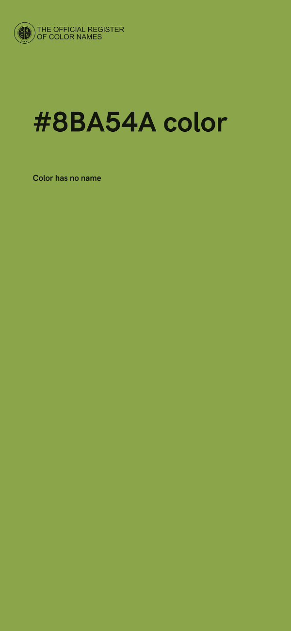 #8BA54A color image