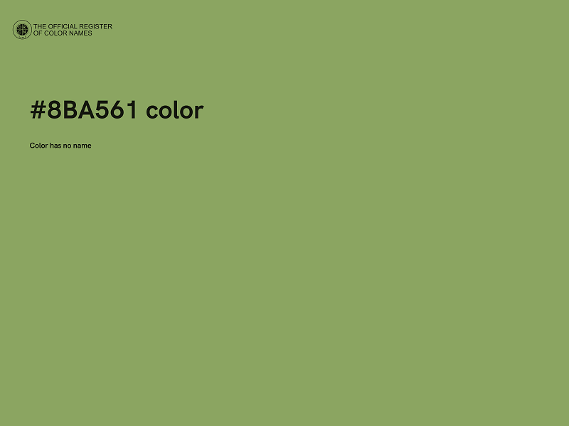 #8BA561 color image