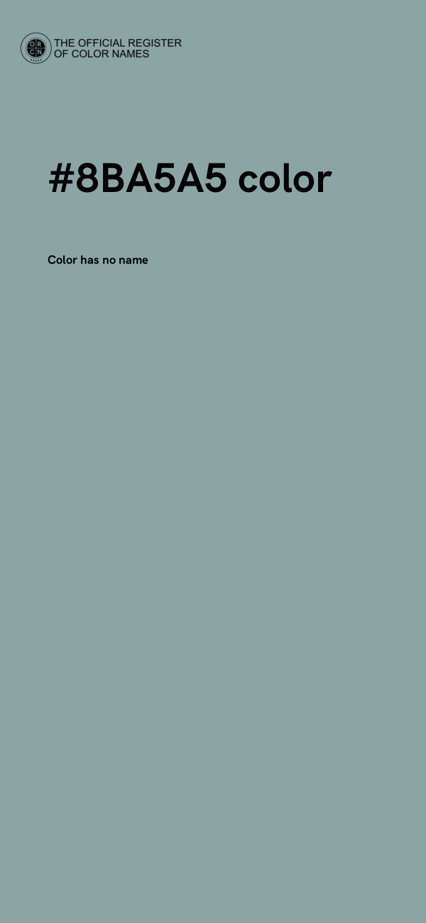 #8BA5A5 color image