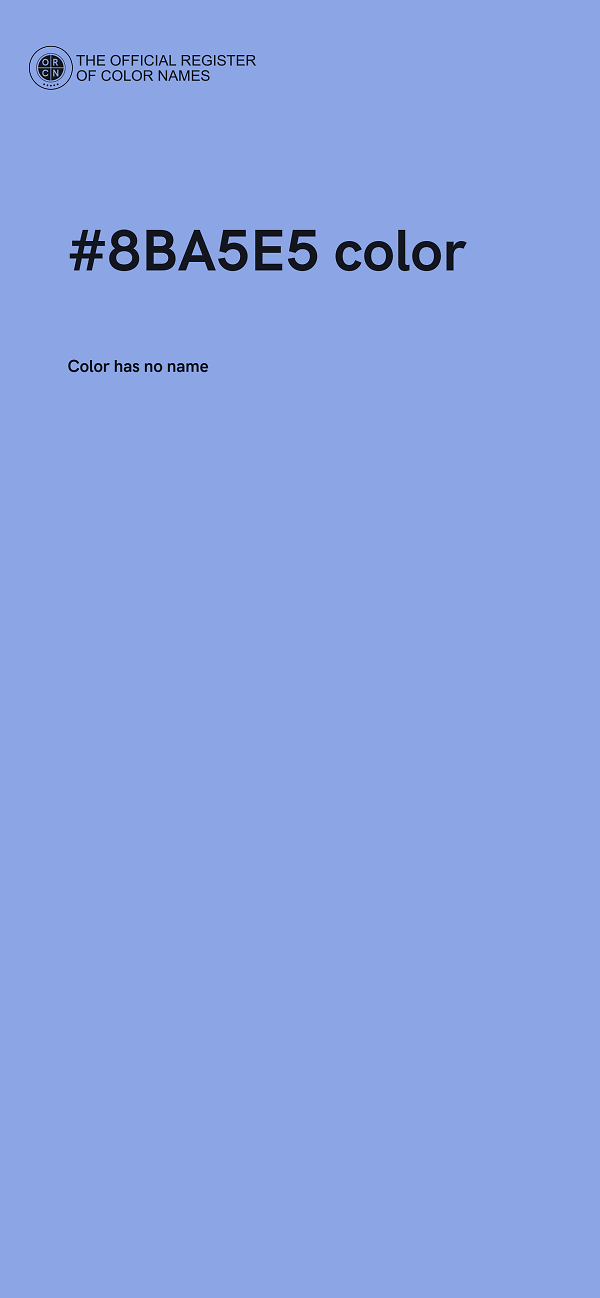 #8BA5E5 color image