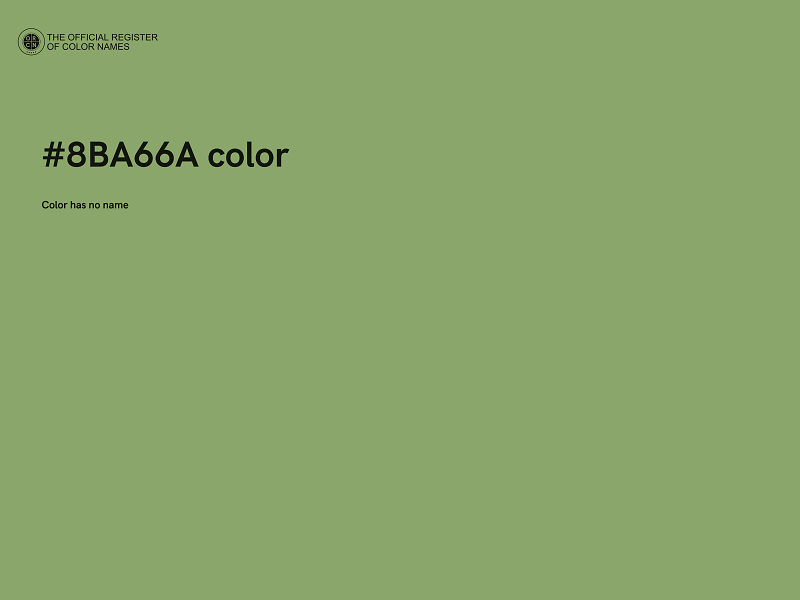 #8BA66A color image