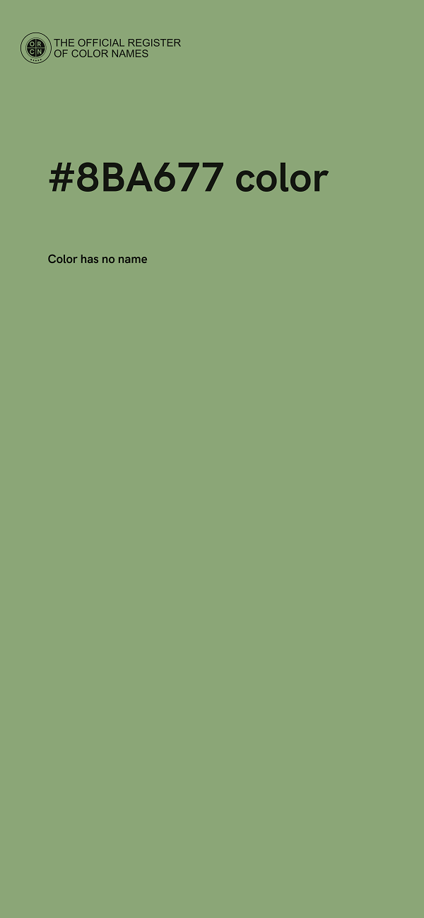 #8BA677 color image
