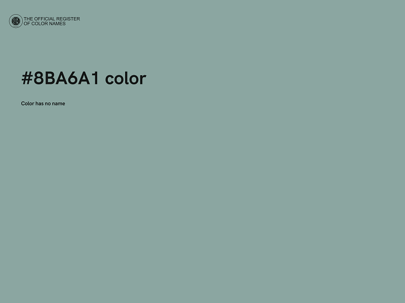 #8BA6A1 color image