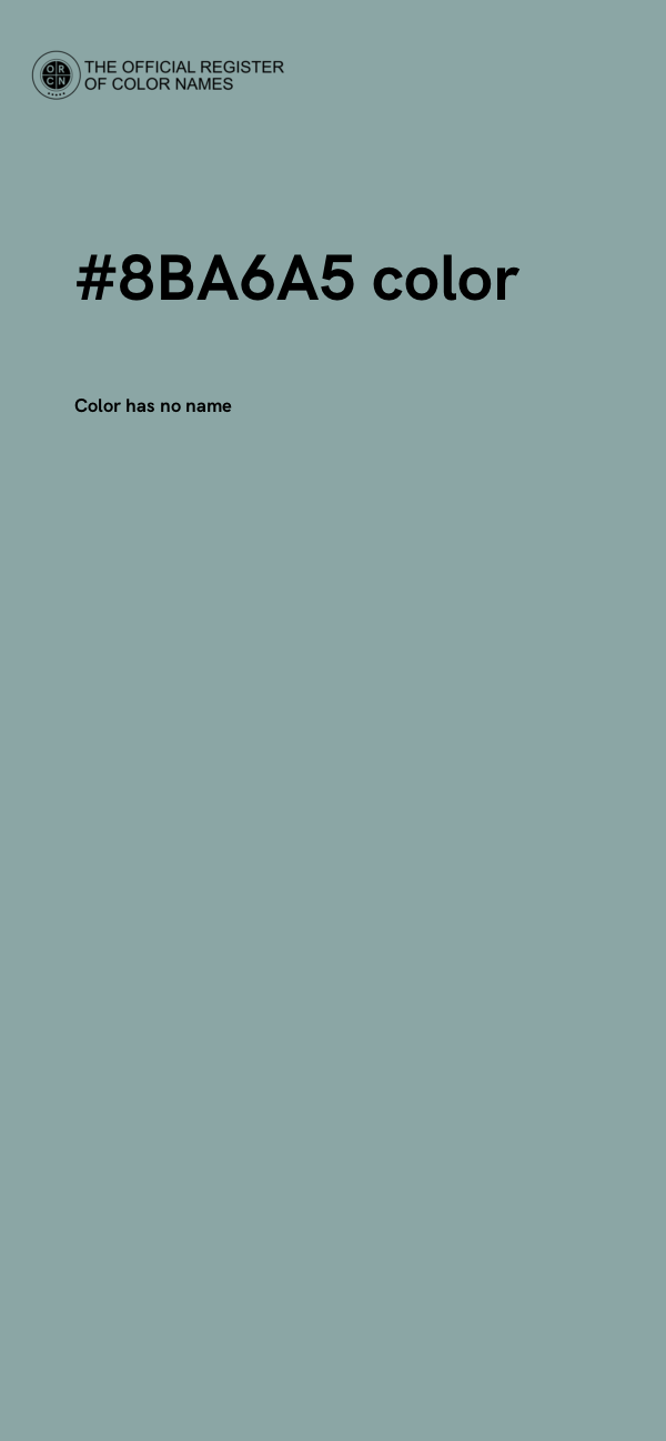 #8BA6A5 color image