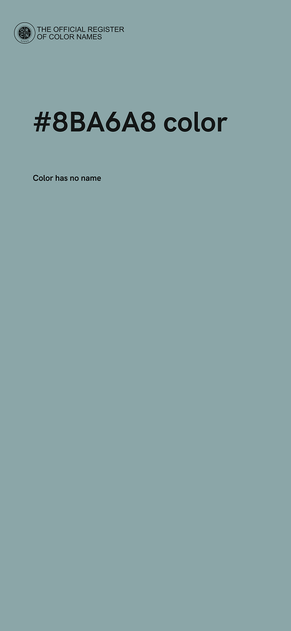#8BA6A8 color image