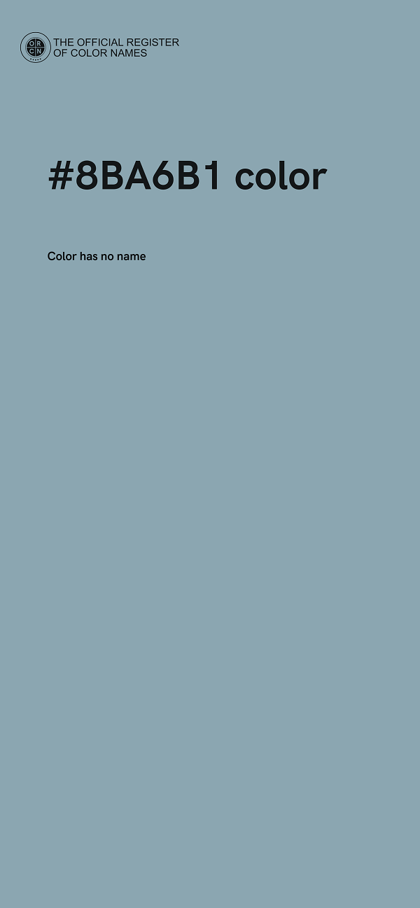 #8BA6B1 color image