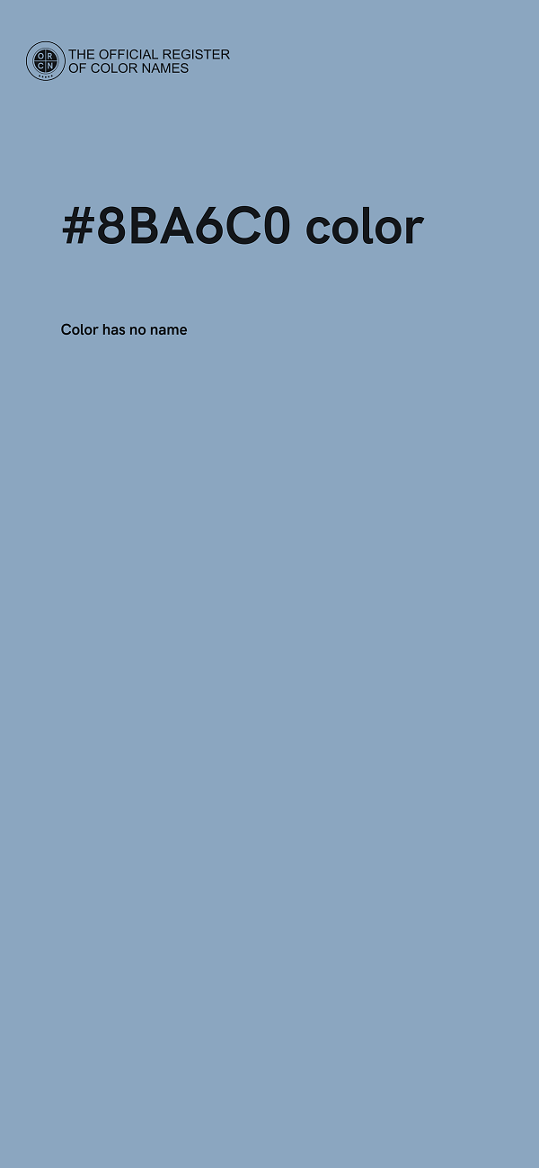 #8BA6C0 color image