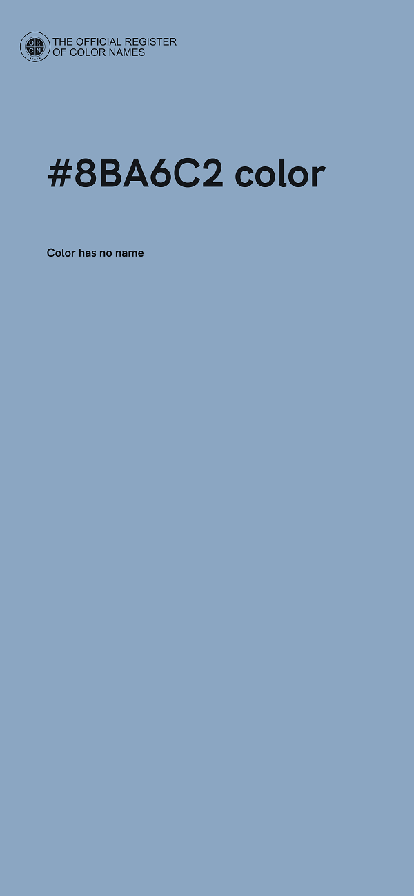 #8BA6C2 color image