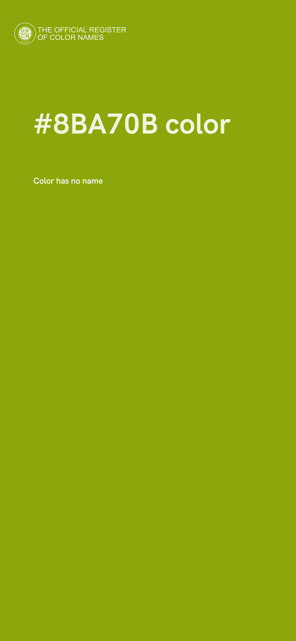 #8BA70B color image