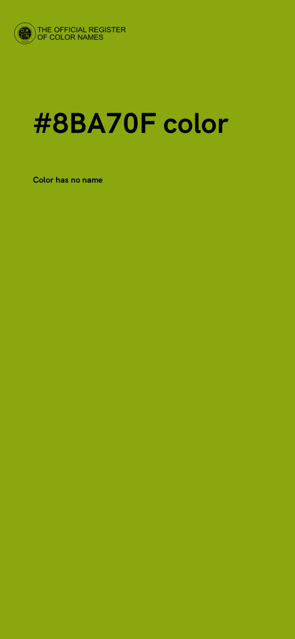 #8BA70F color image