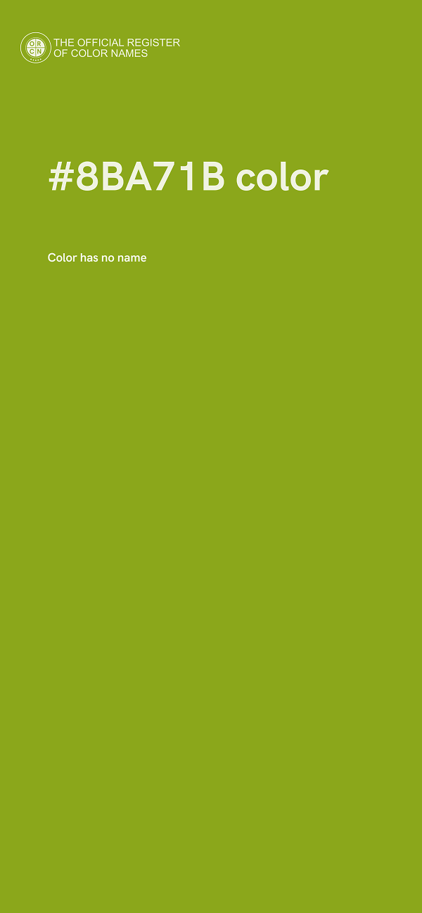 #8BA71B color image