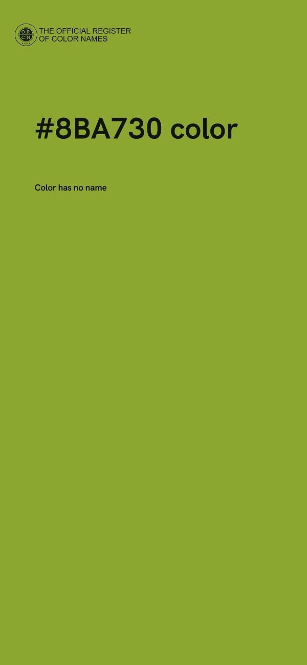 #8BA730 color image