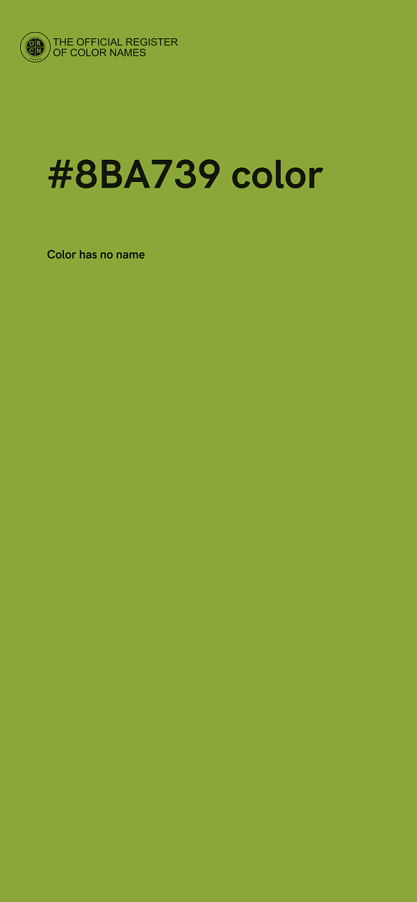 #8BA739 color image