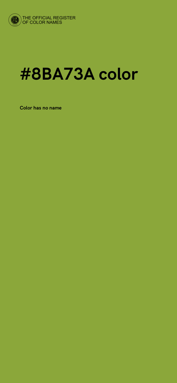 #8BA73A color image