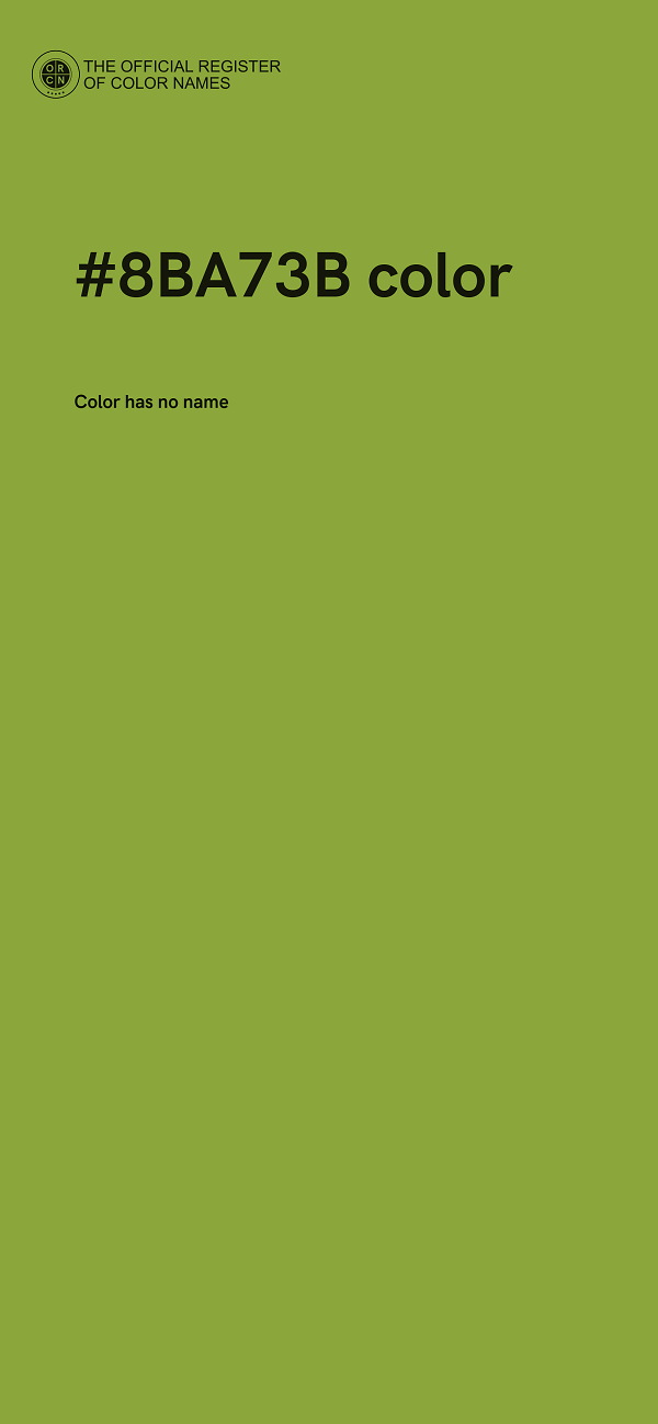 #8BA73B color image