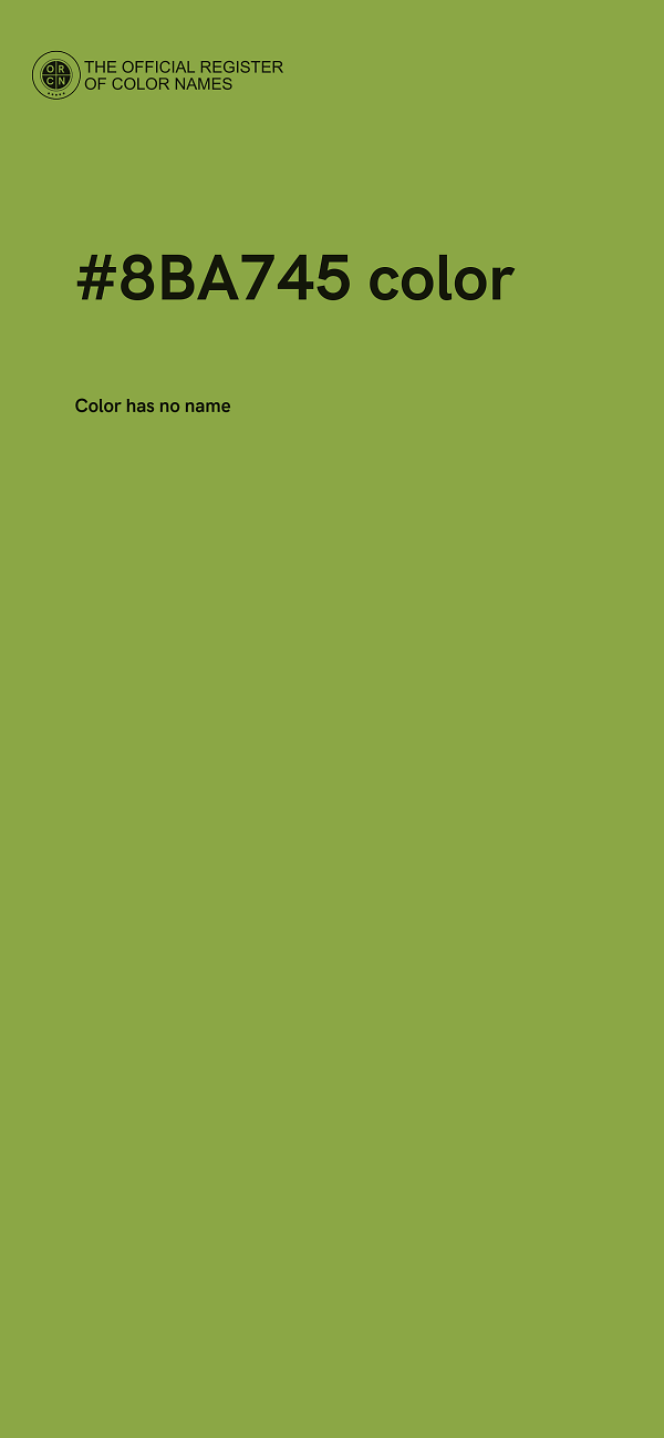 #8BA745 color image