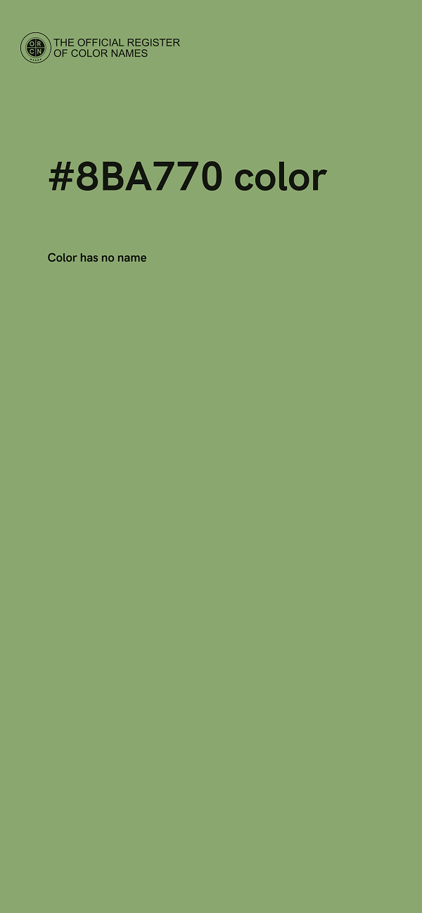 #8BA770 color image