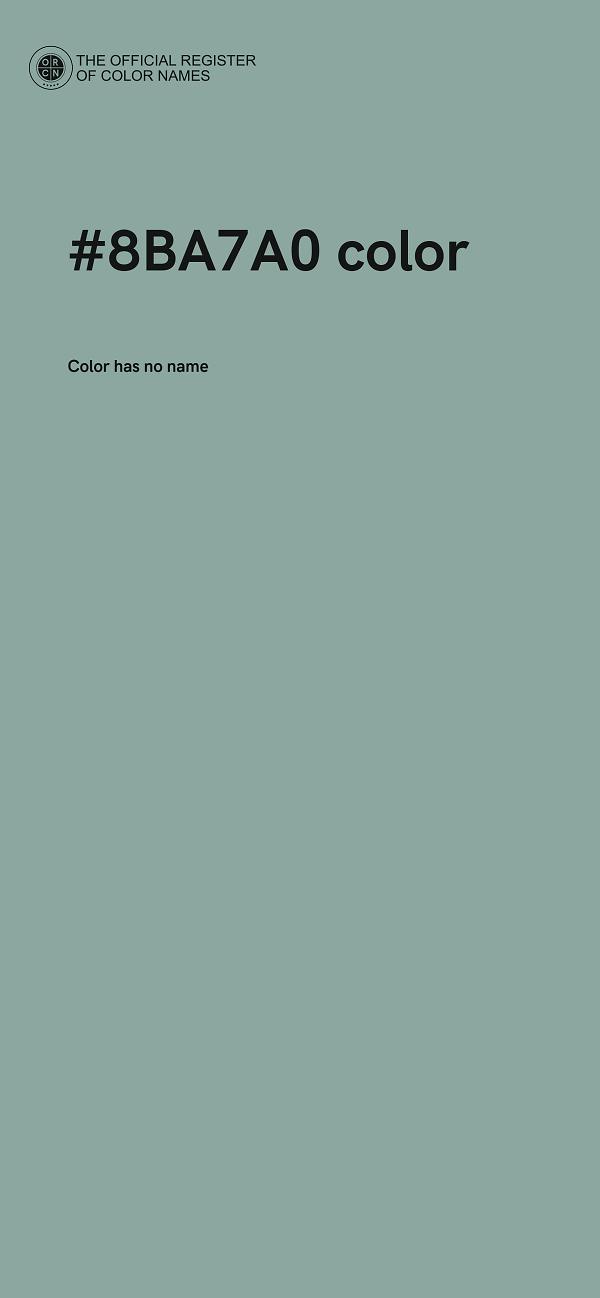 #8BA7A0 color image