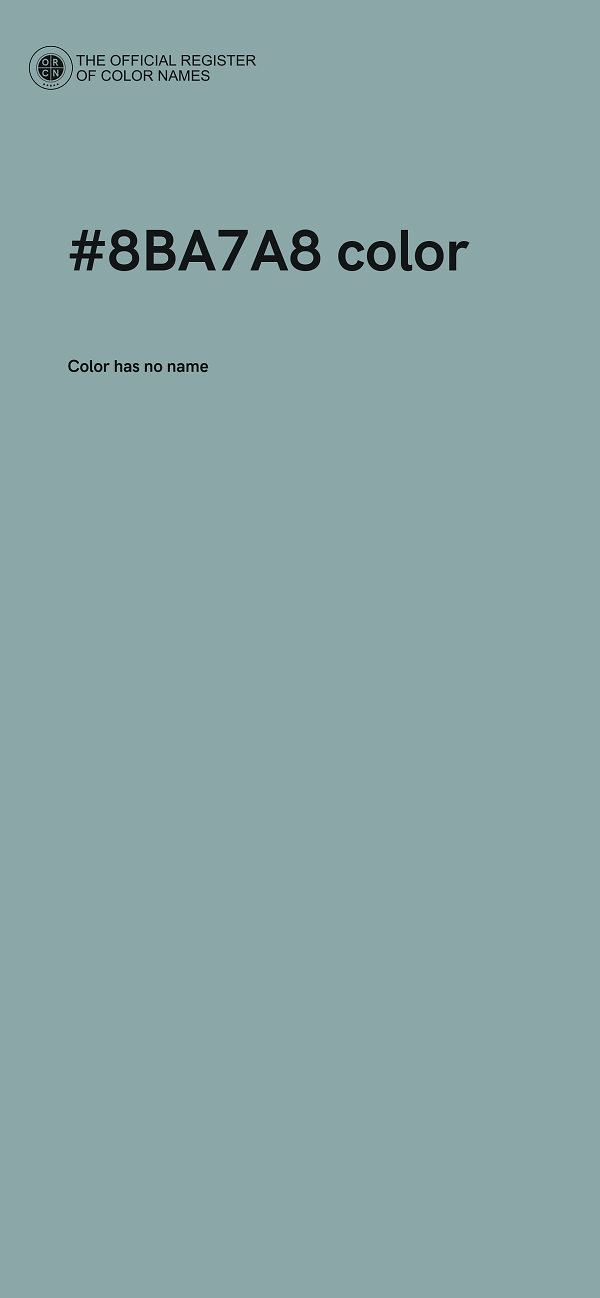 #8BA7A8 color image