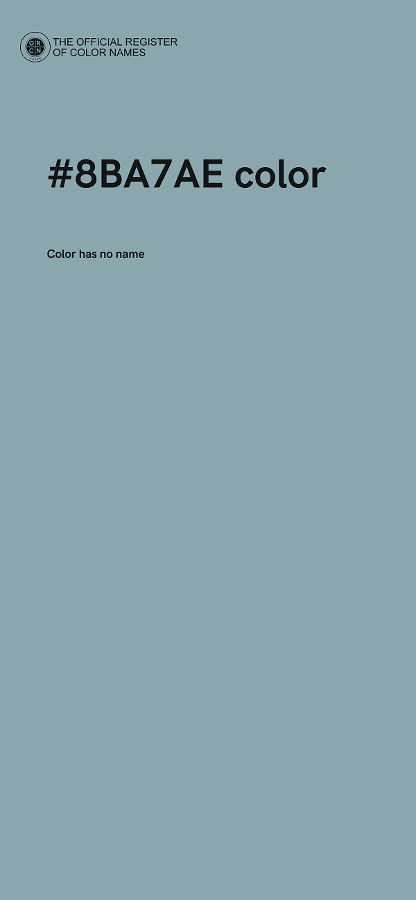 #8BA7AE color image