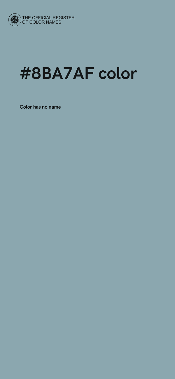 #8BA7AF color image