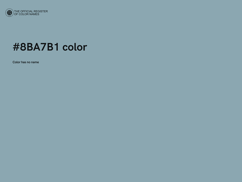 #8BA7B1 color image