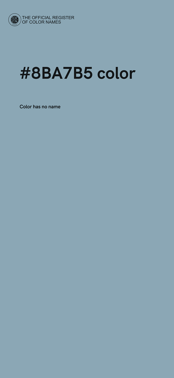 #8BA7B5 color image