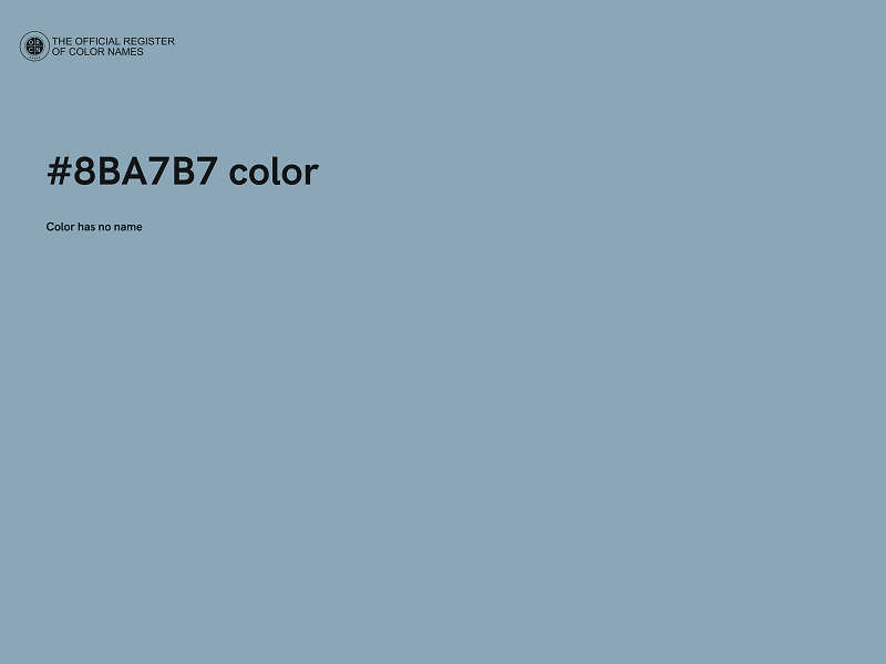 #8BA7B7 color image