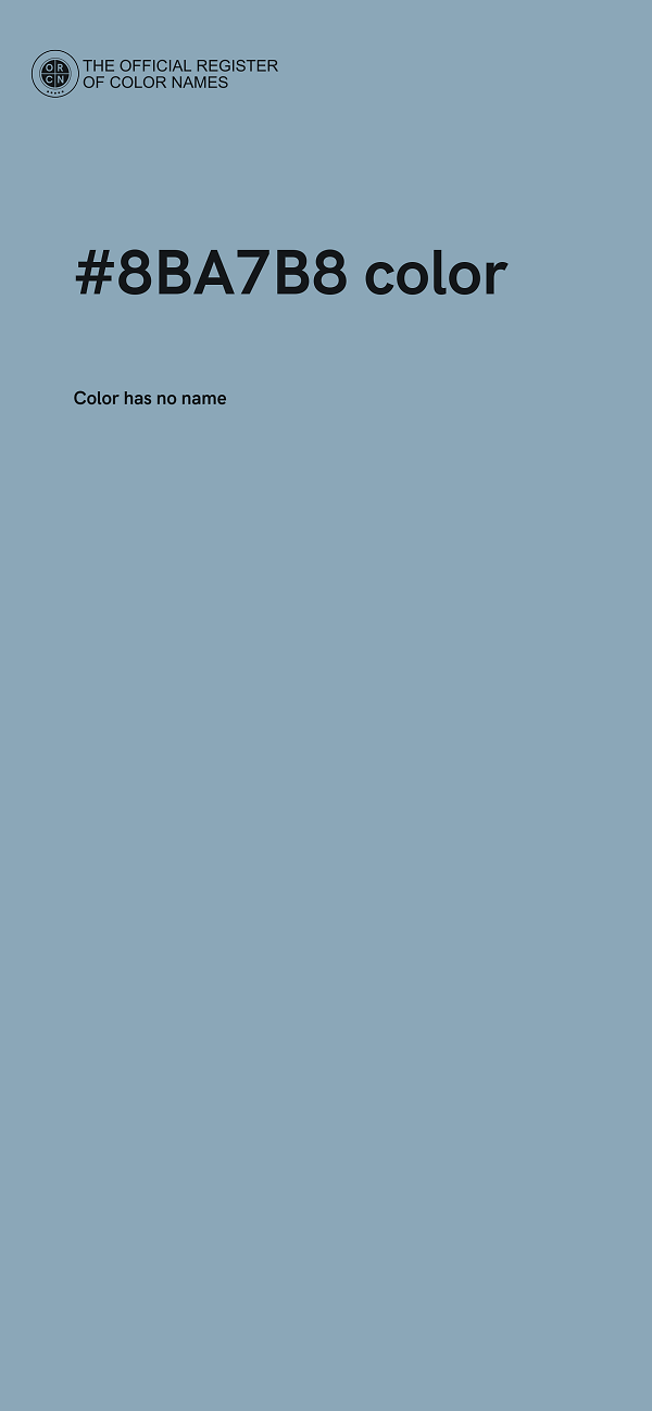 #8BA7B8 color image