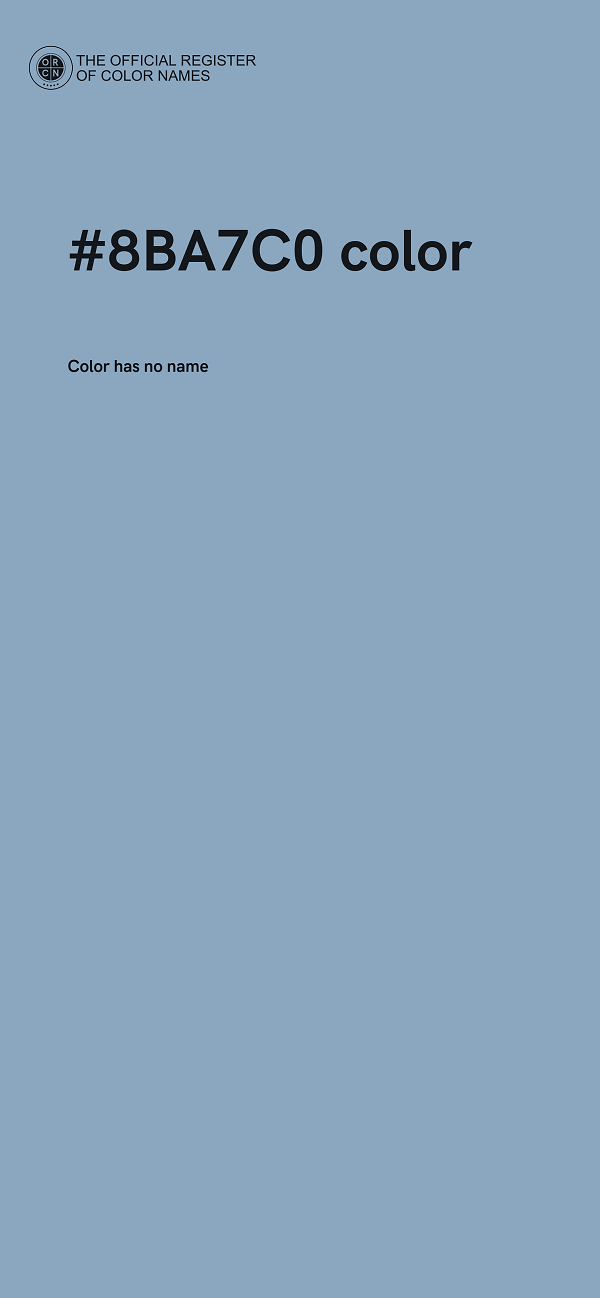 #8BA7C0 color image