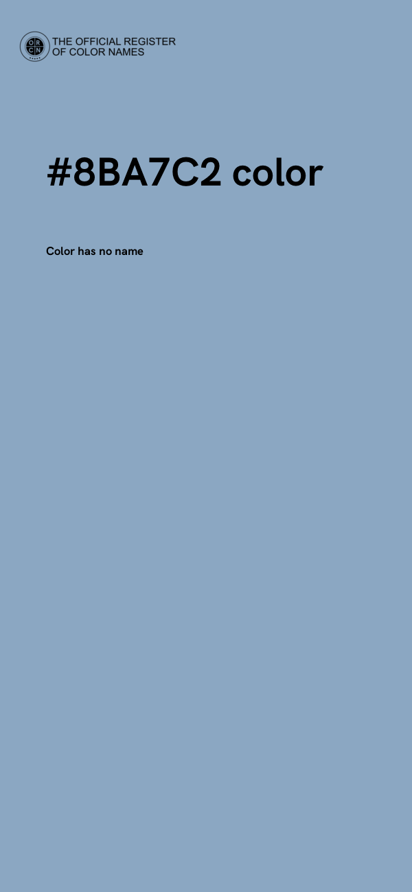 #8BA7C2 color image