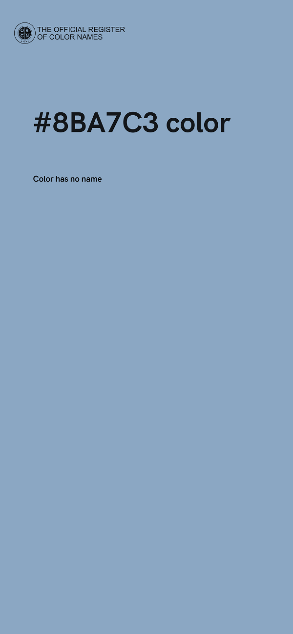 #8BA7C3 color image