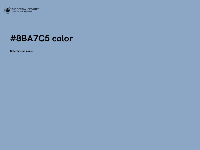 #8BA7C5 color image