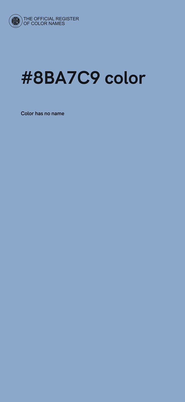 #8BA7C9 color image