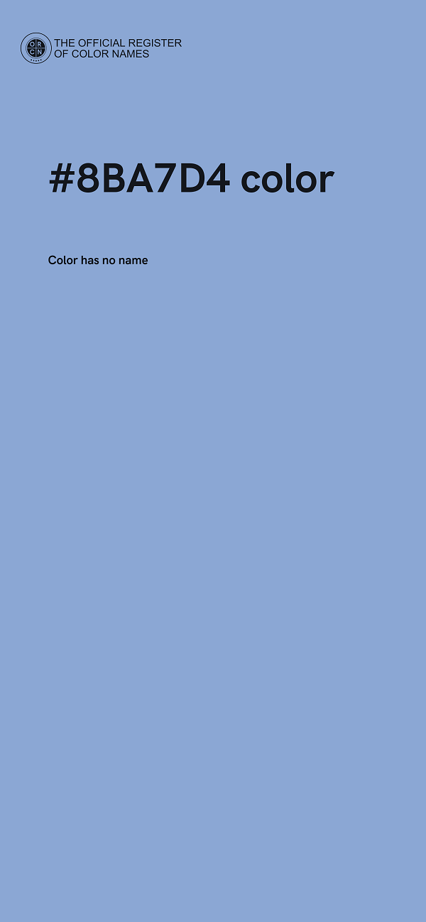 #8BA7D4 color image