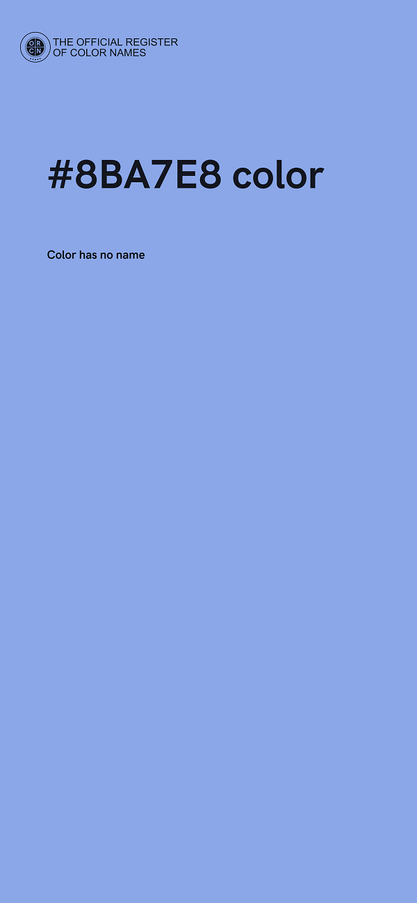 #8BA7E8 color image