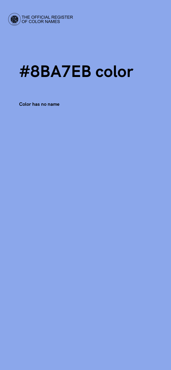 #8BA7EB color image