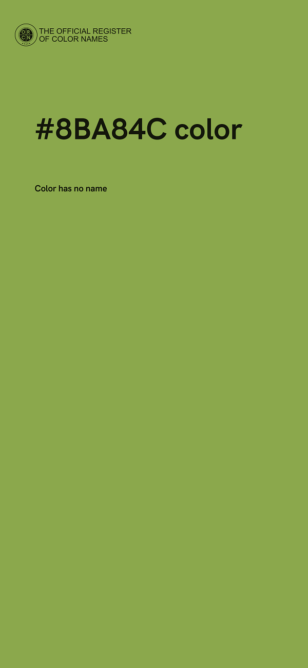 #8BA84C color image