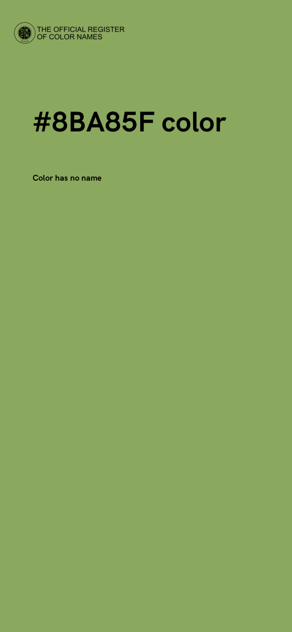 #8BA85F color image
