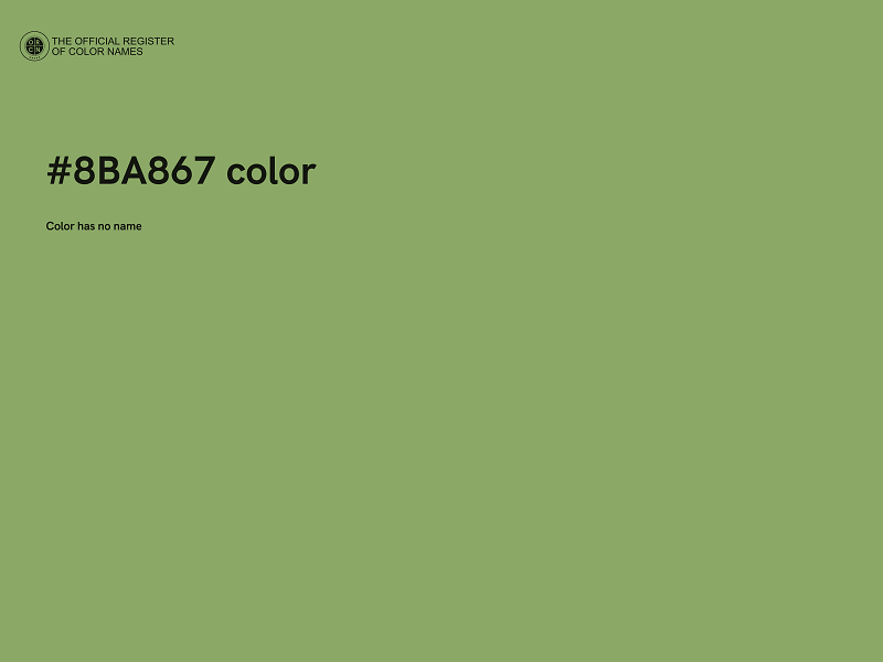 #8BA867 color image