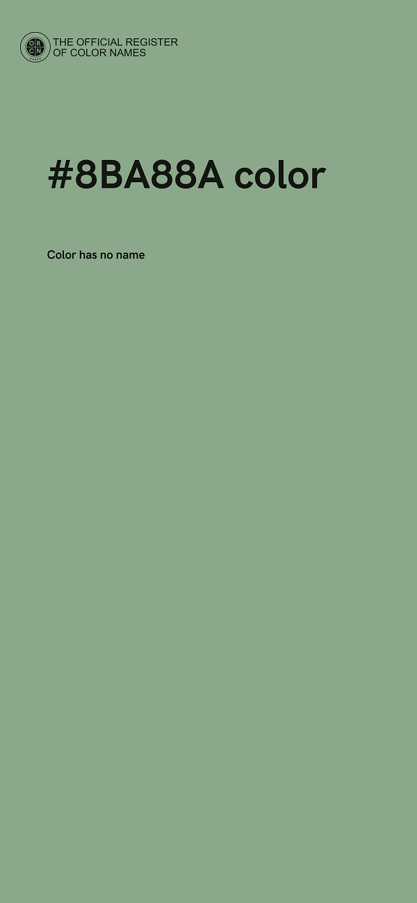 #8BA88A color image