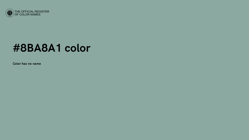 #8BA8A1 color image