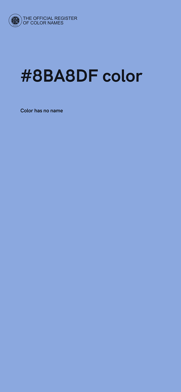 #8BA8DF color image