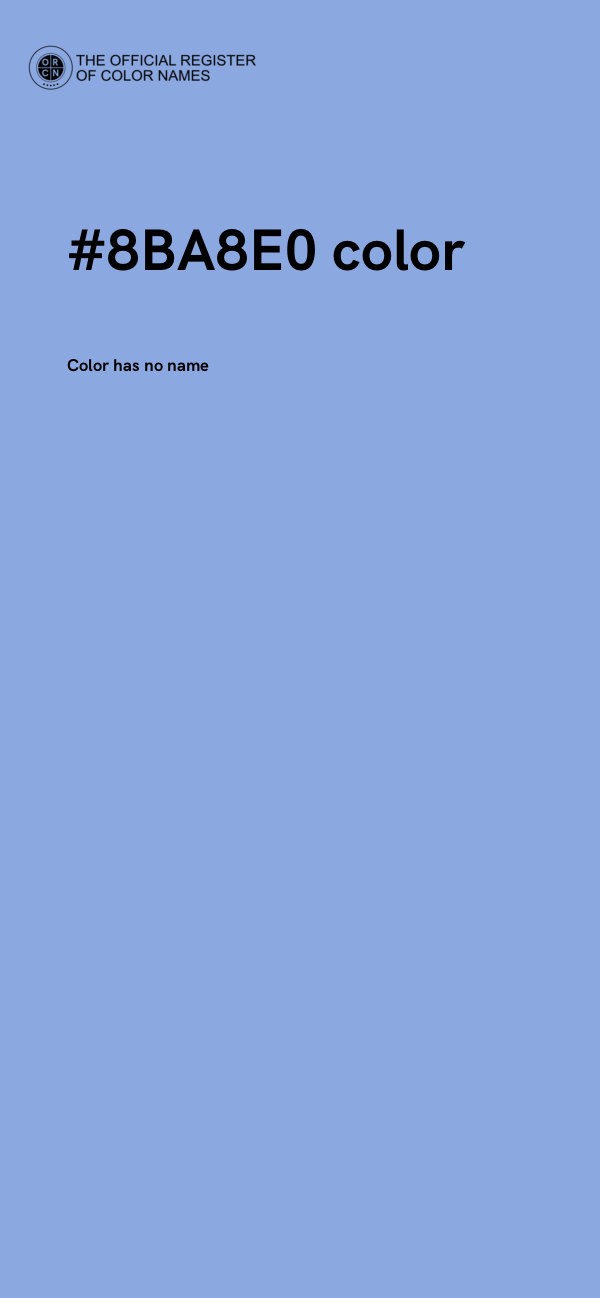 #8BA8E0 color image