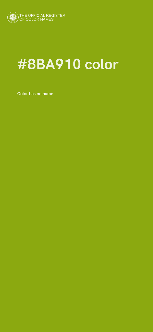 #8BA910 color image