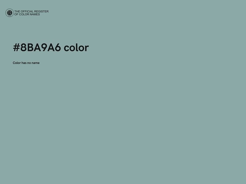 #8BA9A6 color image