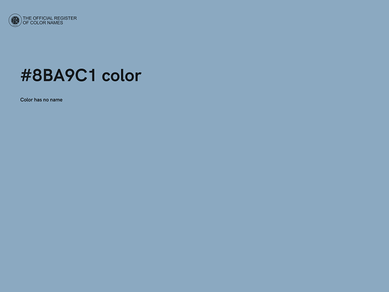 #8BA9C1 color image