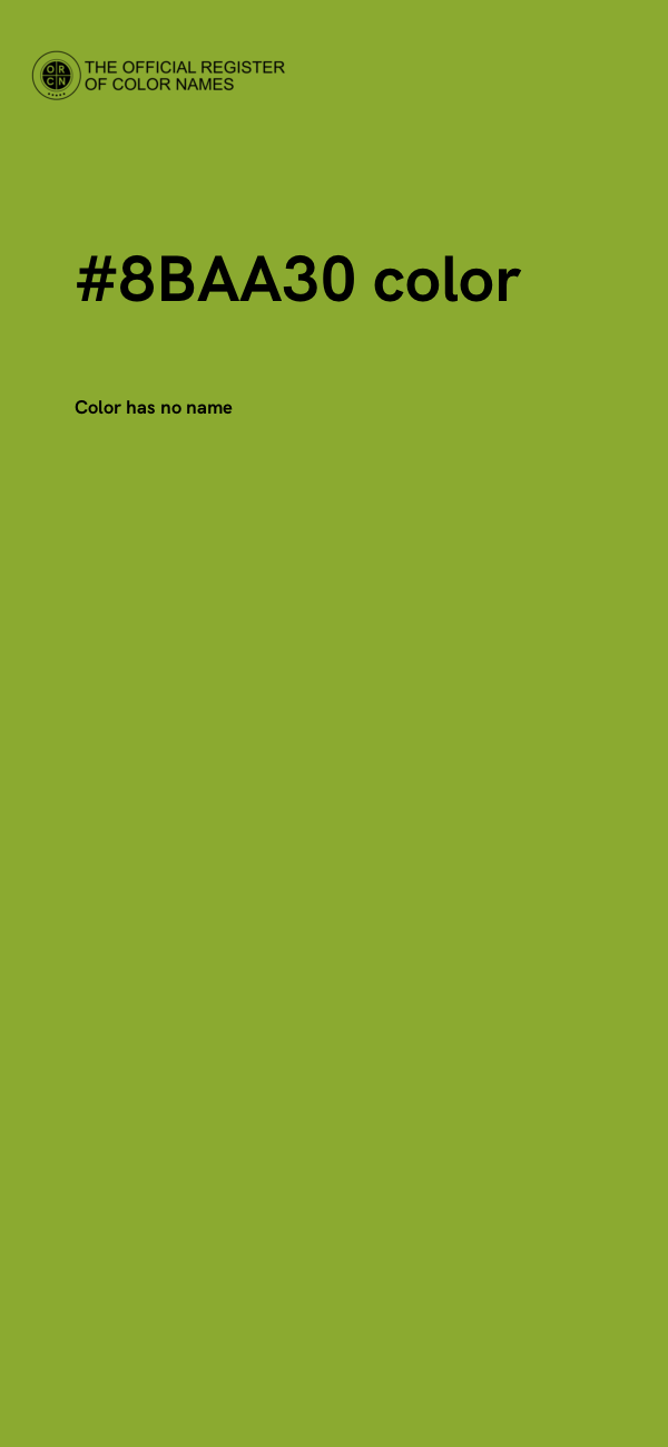 #8BAA30 color image